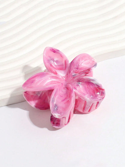 مشبك شعر بزهرة البلوميريا الوردية، إكسسوارات شعر نسائية قابلة للتزيين