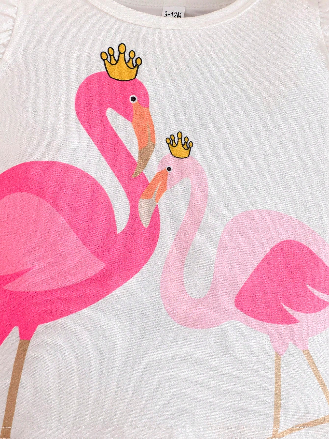 مجموعة قطعتين صيفية للفتيات الرضع، مع أكمام طائرة، ملابس علوية مطبوعة برسمة حصان ذو شكل جذاب، وشورت كاجوال بحاشية مكشكشة