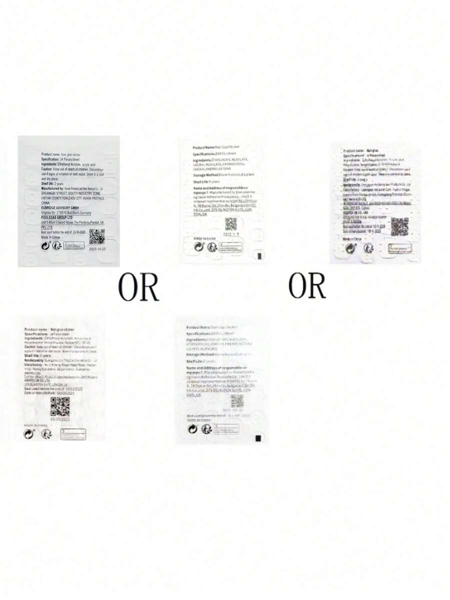 الأظافر الاصطناعية المربعة القصيرة الأنيقة، الوردي والأبيض