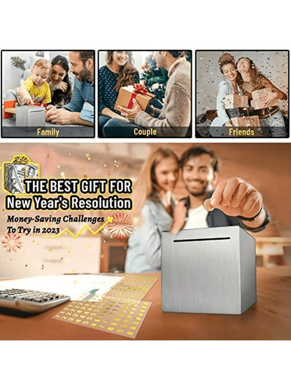 بنك الادخار مصنوع من الفولاذ المقاوم للصدأ للكبار