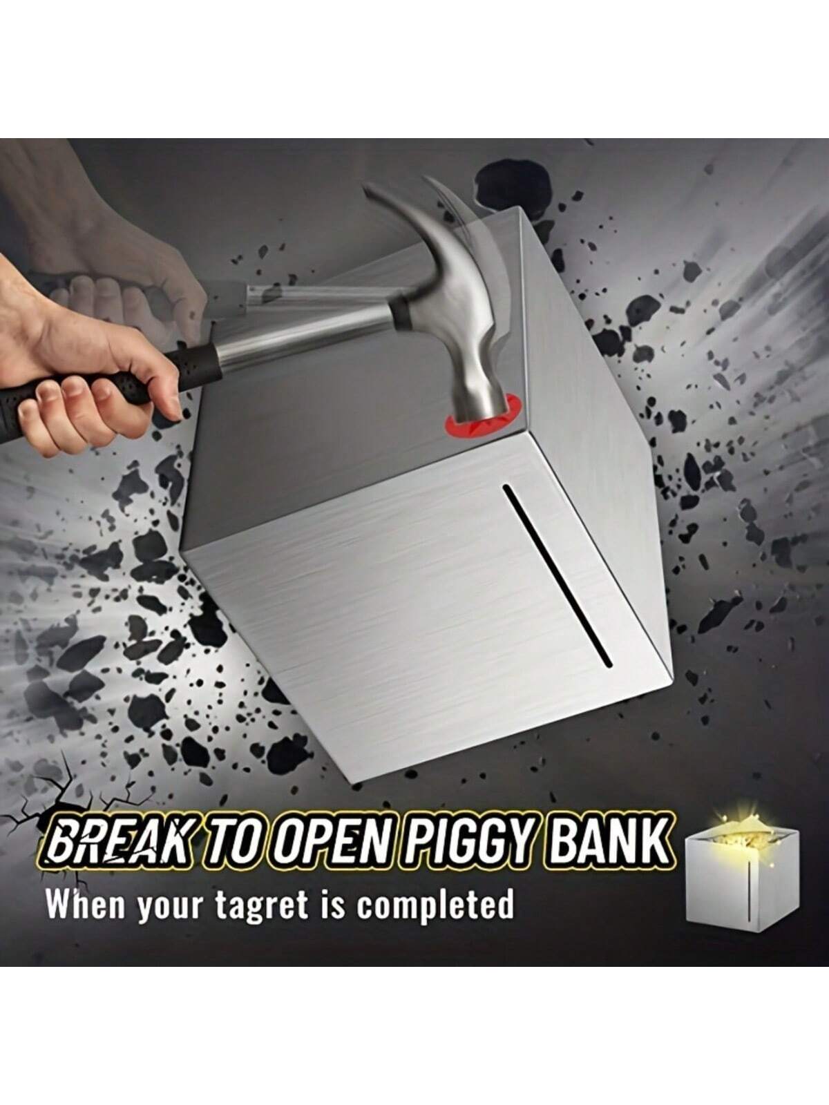 بنك الادخار مصنوع من الفولاذ المقاوم للصدأ للكبار