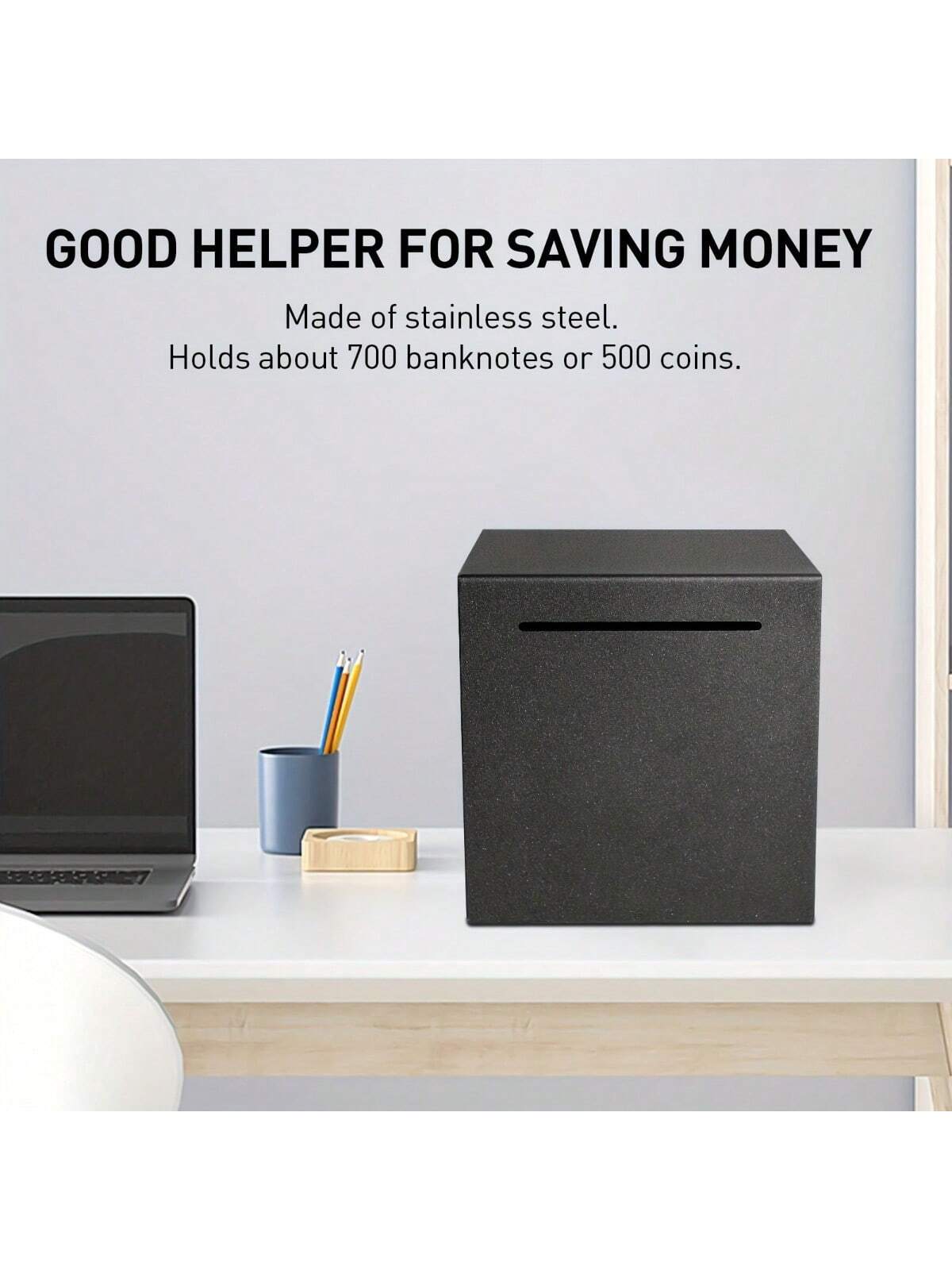 بنك الادخار مصنوع من الفولاذ المقاوم للصدأ للكبار