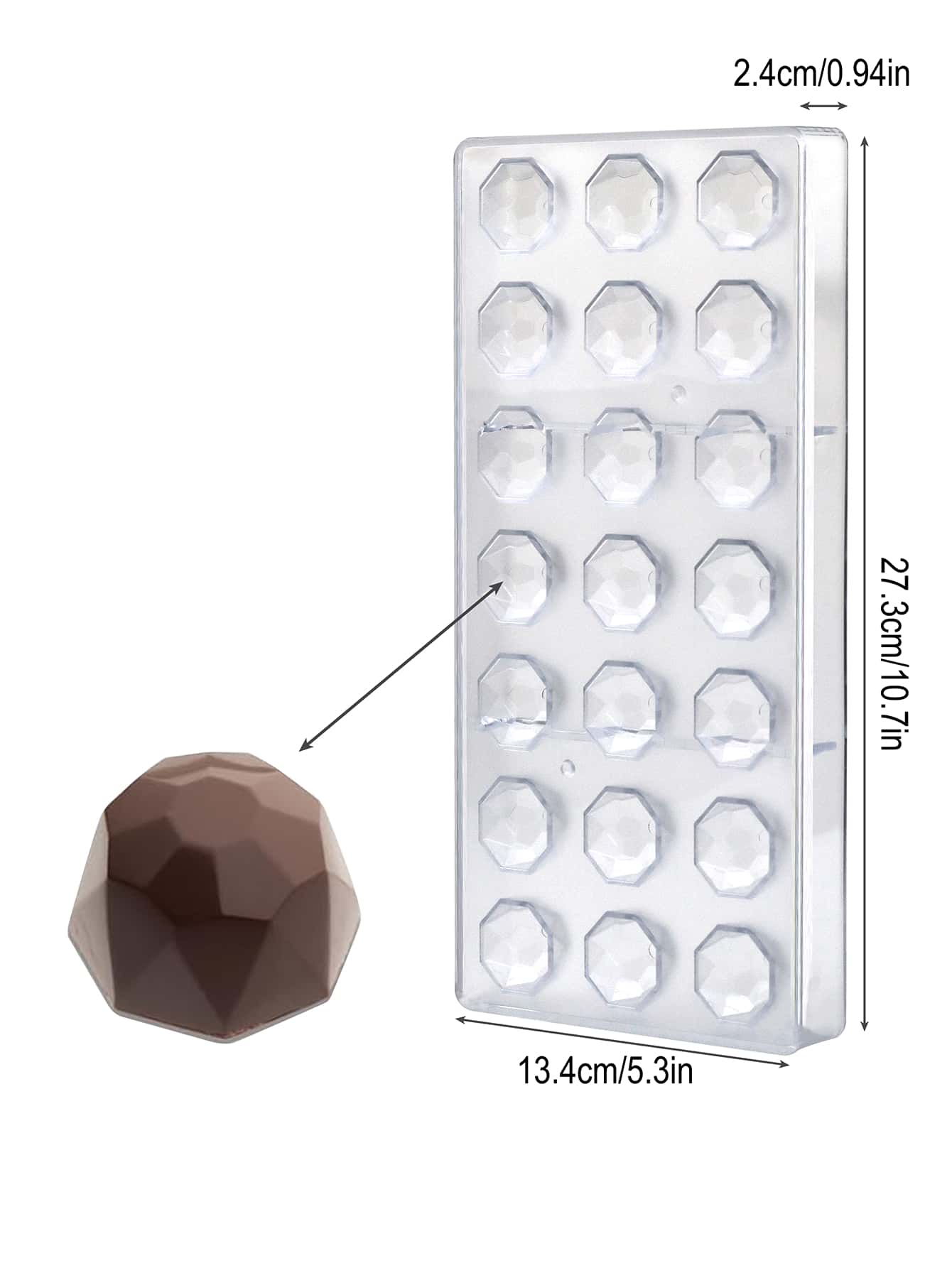 قالب شوكولاتة بلاستيكي للاستخدام المنزلي