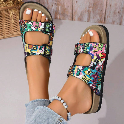 صندل خفيف الوزن سميك المرجان الناعم المسطح النعل الخارجي النعال ناعمة