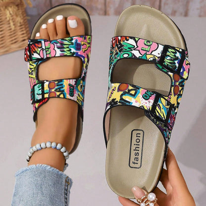 صندل خفيف الوزن سميك المرجان الناعم المسطح النعل الخارجي النعال ناعمة