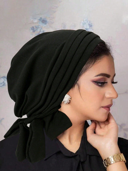 حجاب توربان رأس مسلمة نسائي بيني، غطاء رأس لفقدان الشعر من النساء، توربان بندانة شيمو، قبعة بيني للرأس، توربان موجار