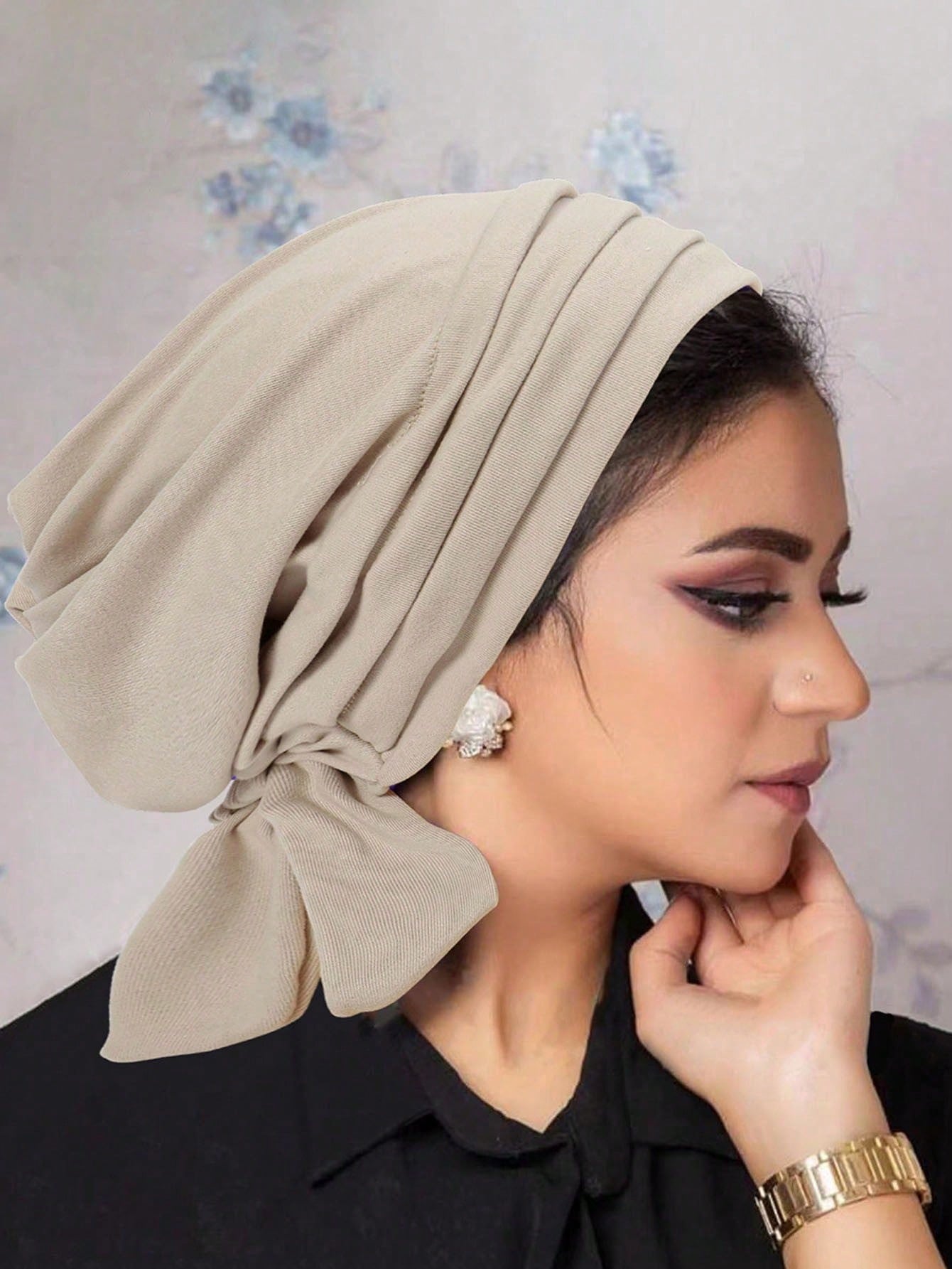 حجاب توربان رأس مسلمة نسائي بيني، غطاء رأس لفقدان الشعر من النساء، توربان بندانة شيمو، قبعة بيني للرأس، توربان موجار