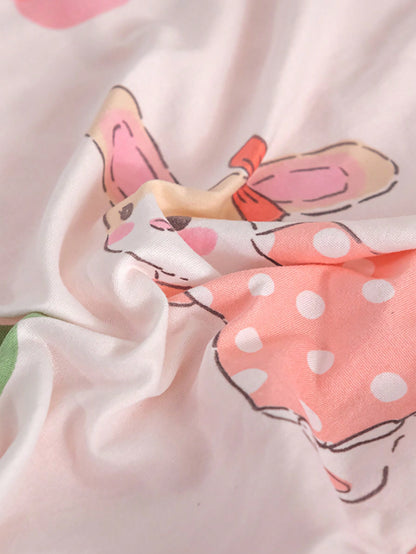 وسادة أطفال قطعة واحدة، طقم كيس وسادة بنمط كرتوني