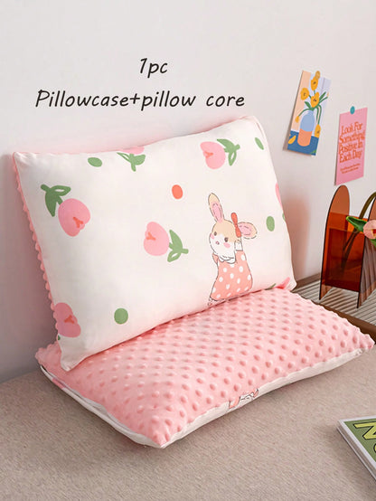 وسادة أطفال قطعة واحدة، طقم كيس وسادة بنمط كرتوني
