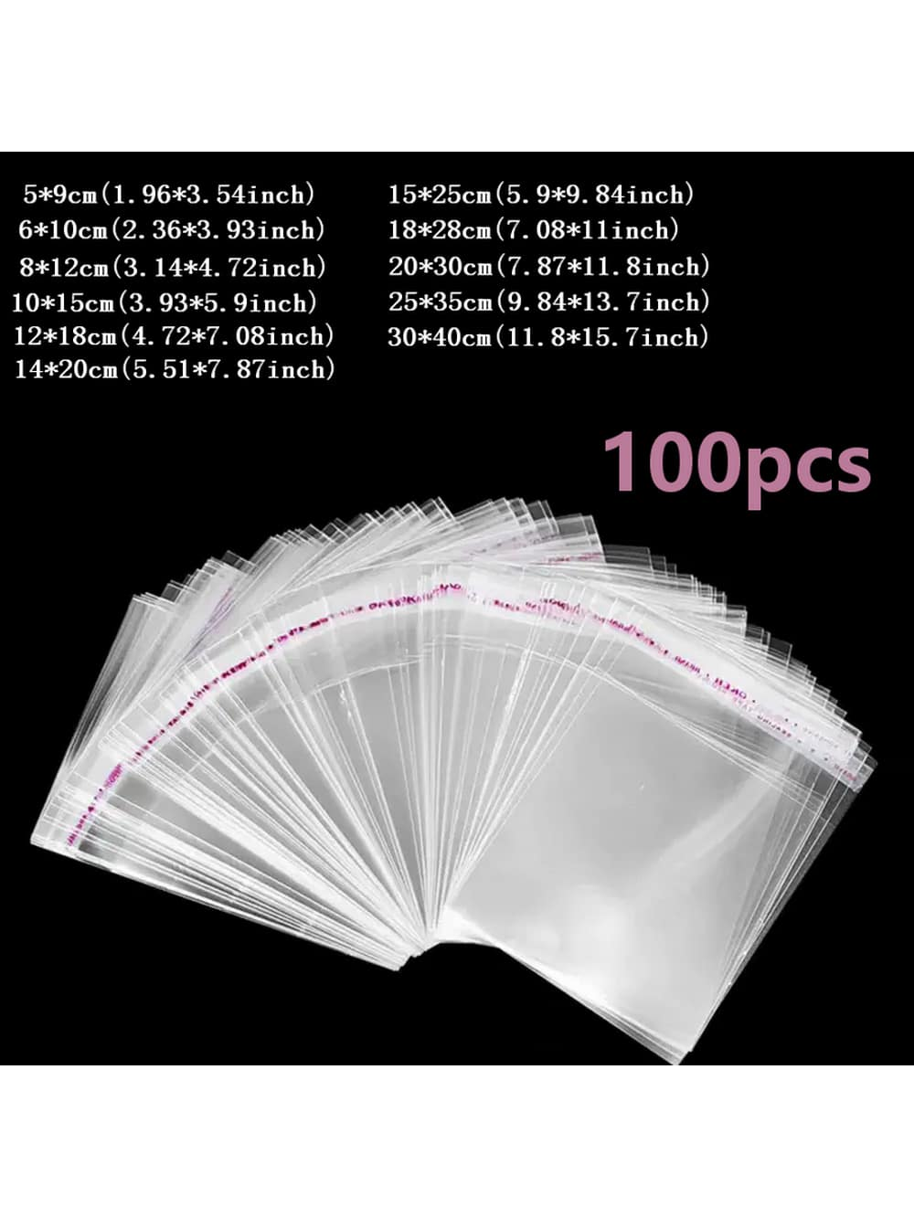 أكياس بلاستيكية شفافة