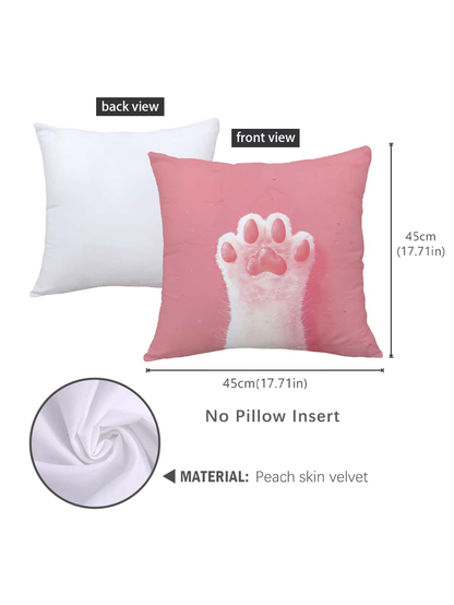 غطاء وسادة بنمط كف قطة