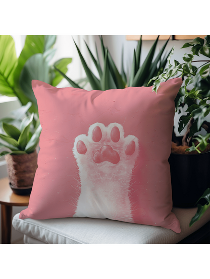 غطاء وسادة بنمط كف قطة