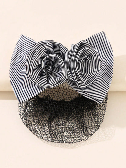 شبكة شريط أزهار بتصميم عقدة للشعر قطعة واحدة