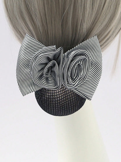 شبكة شريط أزهار بتصميم عقدة للشعر قطعة واحدة