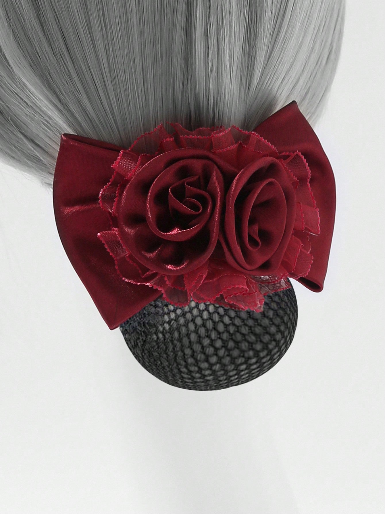 شبكة شريط أزهار بتصميم عقدة للشعر قطعة واحدة