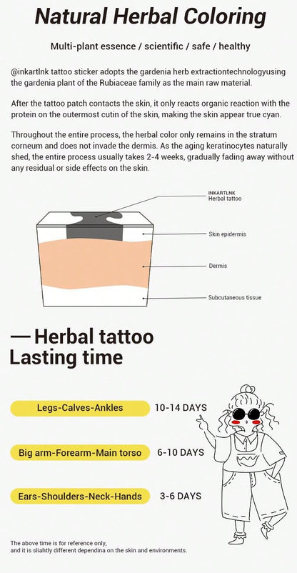 وشم مؤقت بتقنية ثورية ، وشم شبه دائم