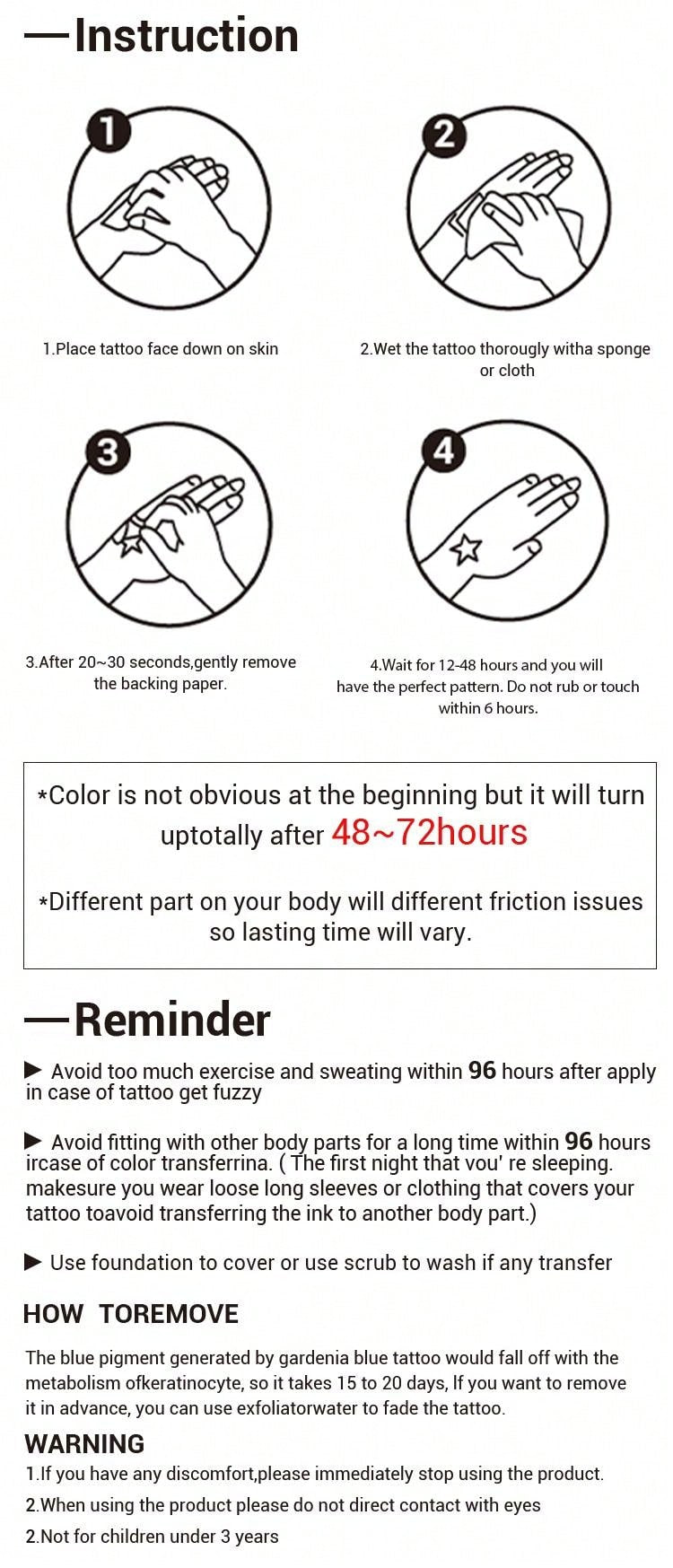 وشم مؤقت بتقنية ثورية ، وشم شبه دائم