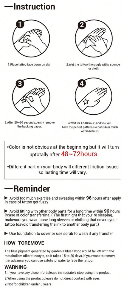 وشم مؤقت بتقنية ثورية ، وشم شبه دائم