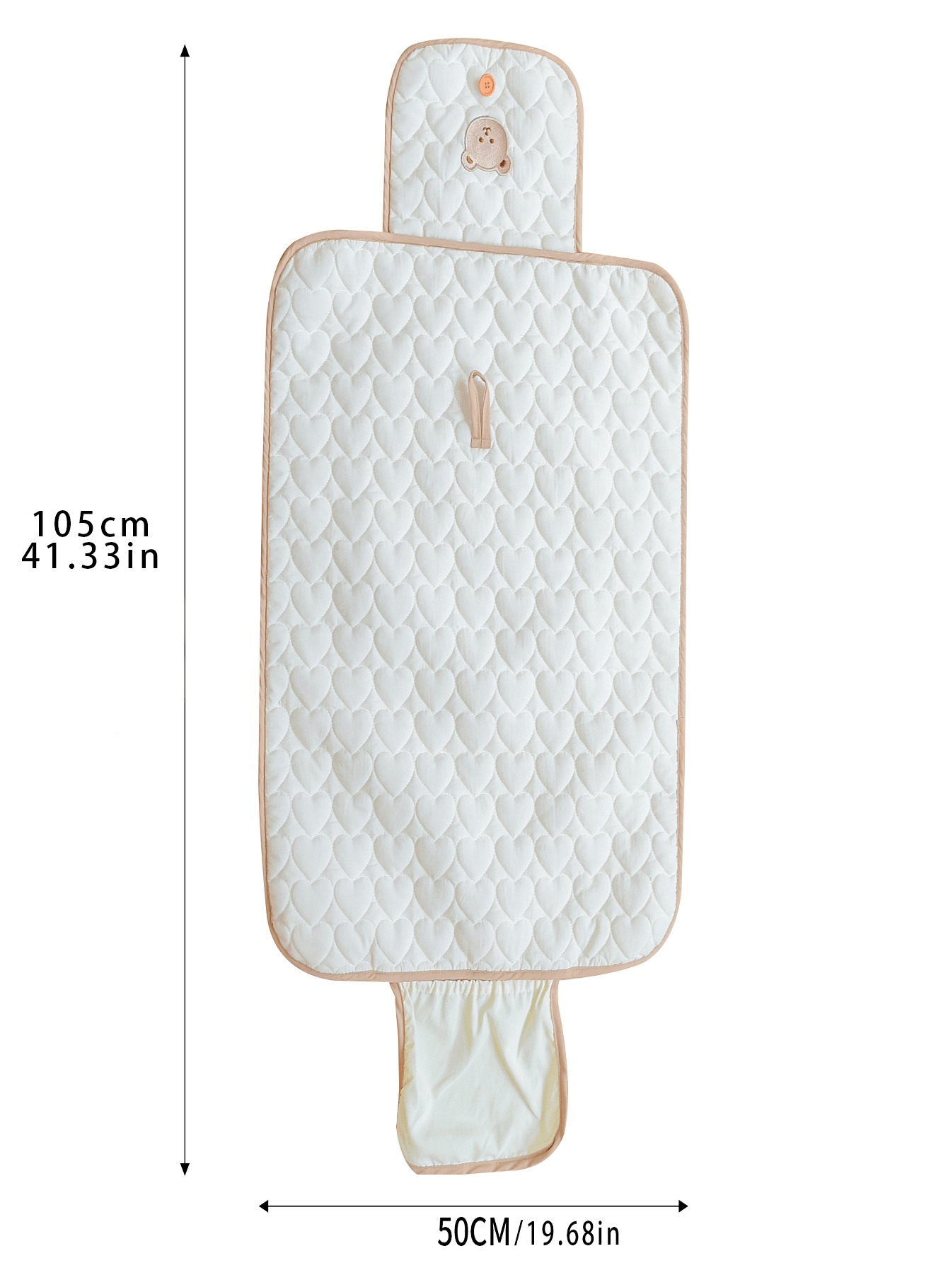 قطعة واحدة حصيرة تغيير حفاضات طفل قابلة للطي وحصيرة مقاومة للماء