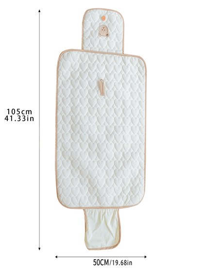 قطعة واحدة حصيرة تغيير حفاضات طفل قابلة للطي وحصيرة مقاومة للماء