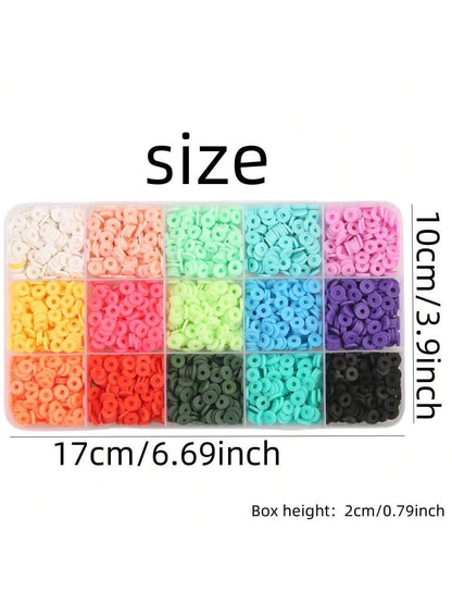 مجموعة أدوات صنع أساور عصرية، خرزات الطين والحجر الأسود، مناسبة لصنع المجوهرات باليد للنساء. مثالي كهدايا وهدايا للمهرجانات.