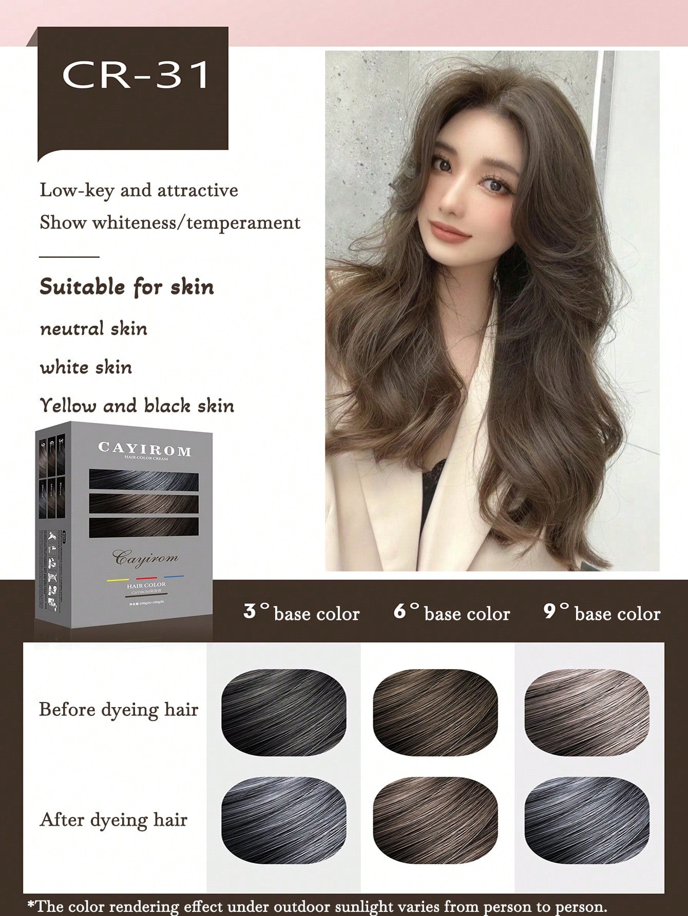 صبغة شمعية للشعر خالية من المبيض، تبييض وتغطية الشعر الأبيض