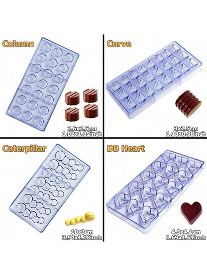 قوالب الشوكولاتة من 28 نمطًا بأشكال القلوب والمربعات، أدوات الخبز المناسبة لصنع الشوكولاتة الطبيعية والحلويات المنزلية، الأدوات المطبخية