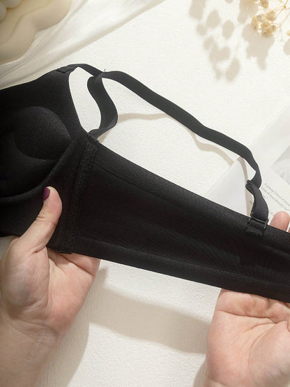 حمالة صدر بتأثير رفع قوي باللون الأحادي للنساء