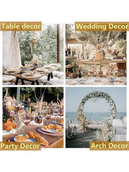 ديكور عشب بامباس رمادي مجفف عالي الجودة يتكون من 105 قطعة،