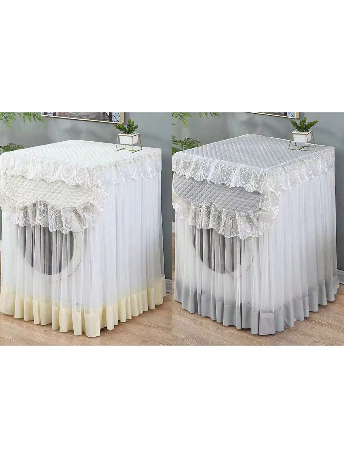 قطعة واحدة من غطاء ماكينة الغسيل المزين بالدانتيل