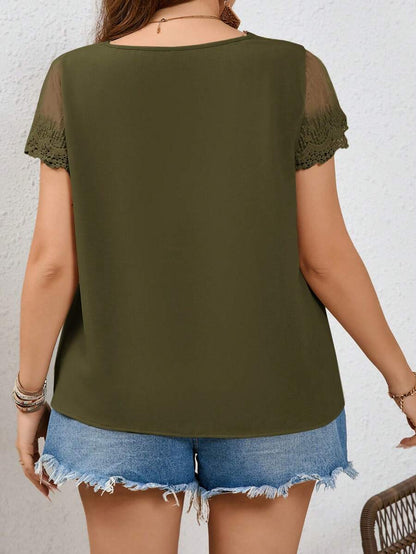 قميص صيفي للسيدات ذوات الحجم الكبير