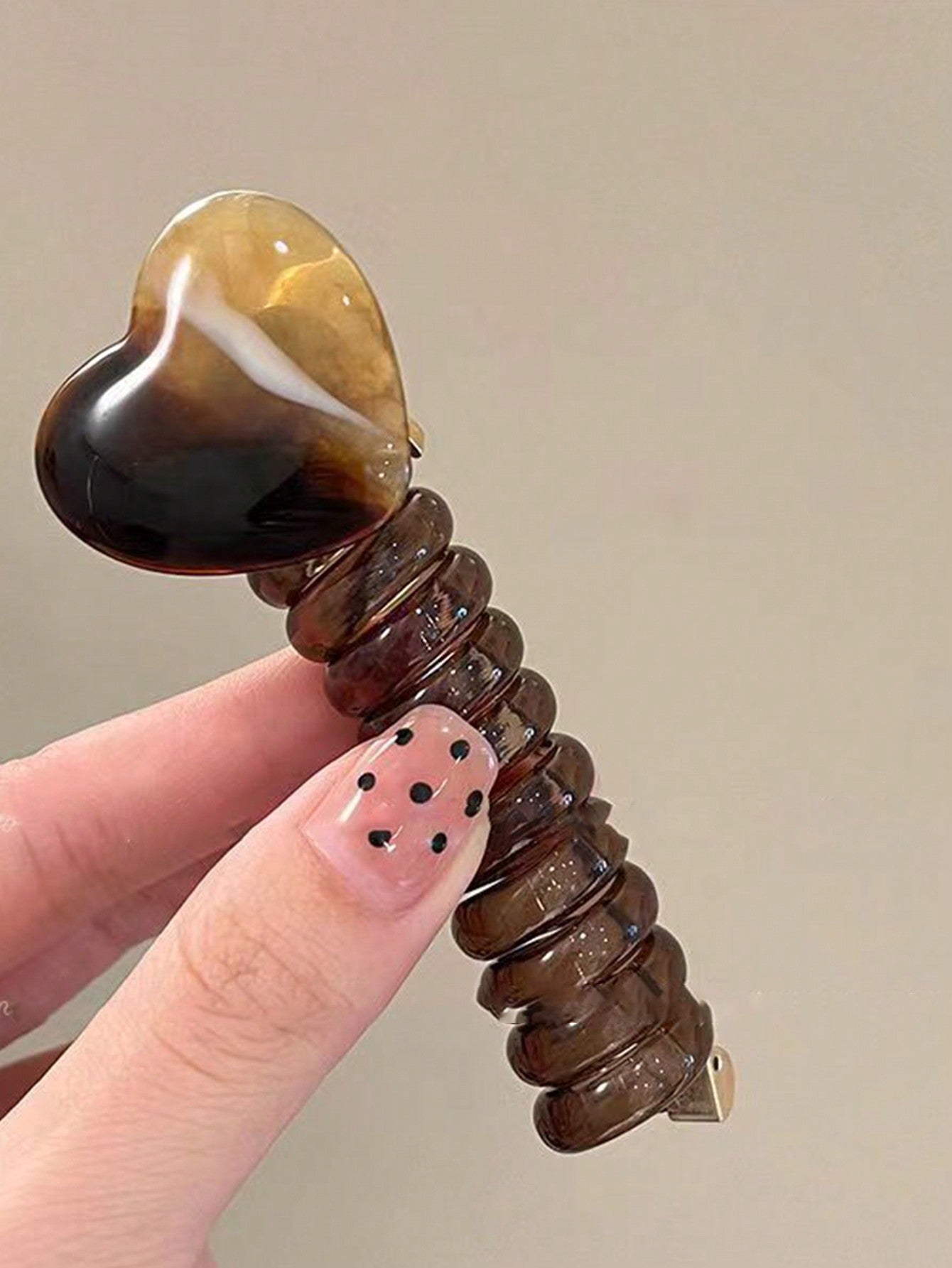 ربطة شعر على شكل قلب من سلك الهاتف قطعة واحدة، مناسبة لاكسسوارات تصفيفات الشعر المضفر