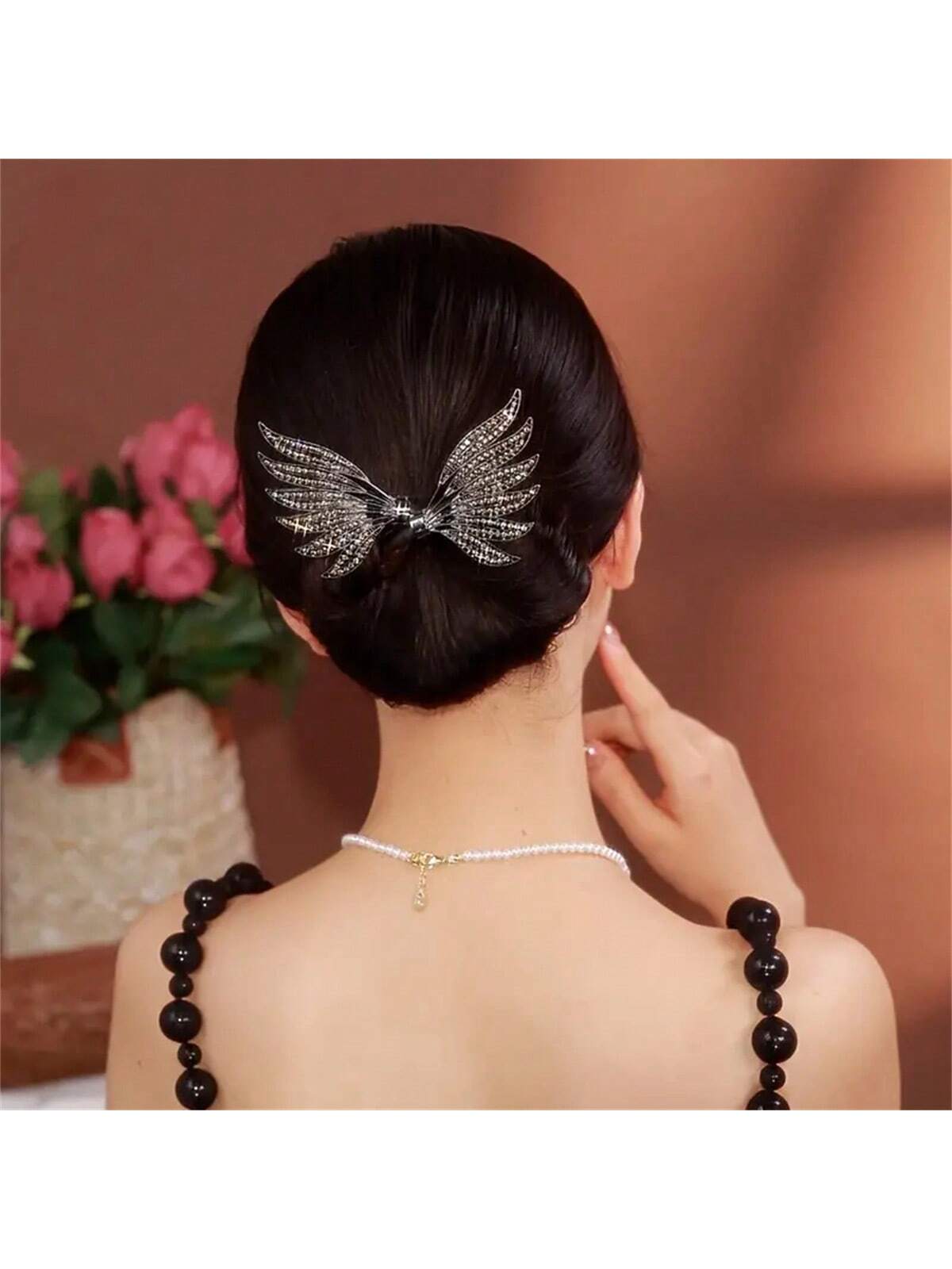 مشبك شعر مزين بحجر الراين اللامع العتيق، شركة مصنعة لإكسسوارات الشعر النسائية الأنيقة للاستخدام اليومي