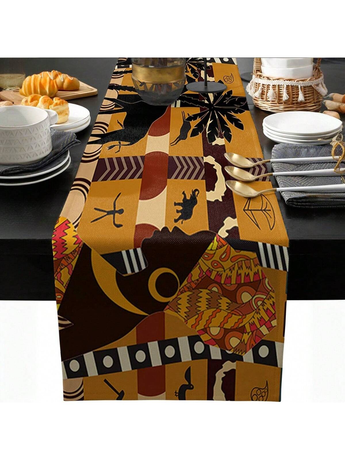 جراب سفر افريقي على شكل فيل وزرافة للنساء من الكتان