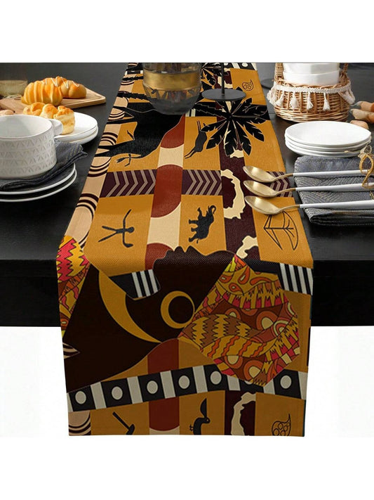 جراب سفر افريقي على شكل فيل وزرافة للنساء من الكتان