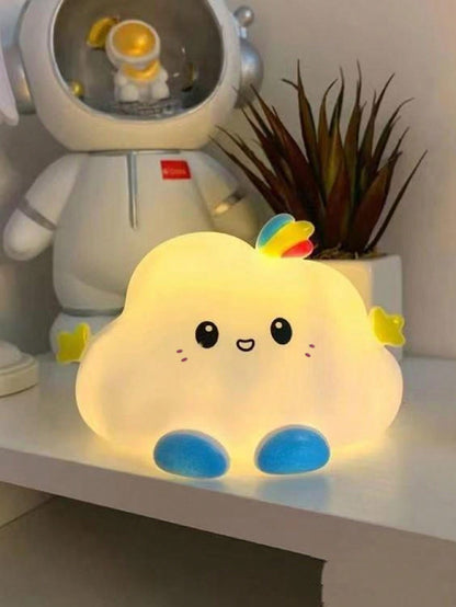 مصباح بشكل سحابة قطعة واحدة ، زينة جذابة لغرفة نوم الأطفال ، يمكن استخدامه كرفيق للنوم أو ضوء ليلي. الإضاءة اللطيفة لا تؤذي العينين ، مناسبة للرضاعة الطبيعية في الليل. زينة لغرف الأطفال وملحقاتها