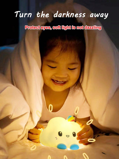 مصباح بشكل سحابة قطعة واحدة ، زينة جذابة لغرفة نوم الأطفال ، يمكن استخدامه كرفيق للنوم أو ضوء ليلي. الإضاءة اللطيفة لا تؤذي العينين ، مناسبة للرضاعة الطبيعية في الليل. زينة لغرف الأطفال وملحقاتها