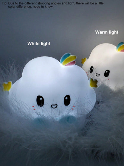 مصباح بشكل سحابة قطعة واحدة ، زينة جذابة لغرفة نوم الأطفال ، يمكن استخدامه كرفيق للنوم أو ضوء ليلي. الإضاءة اللطيفة لا تؤذي العينين ، مناسبة للرضاعة الطبيعية في الليل. زينة لغرف الأطفال وملحقاتها