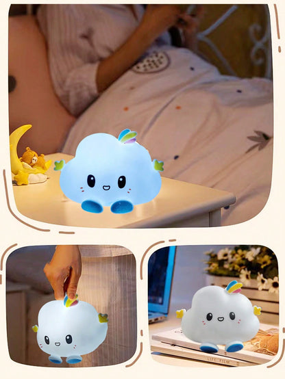 مصباح بشكل سحابة قطعة واحدة ، زينة جذابة لغرفة نوم الأطفال ، يمكن استخدامه كرفيق للنوم أو ضوء ليلي. الإضاءة اللطيفة لا تؤذي العينين ، مناسبة للرضاعة الطبيعية في الليل. زينة لغرف الأطفال وملحقاتها