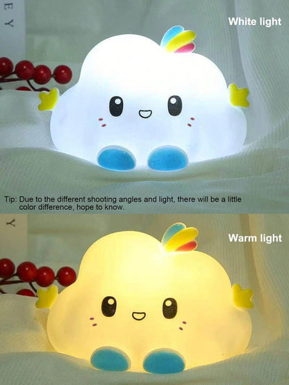 مصباح بشكل سحابة قطعة واحدة ، زينة جذابة لغرفة نوم الأطفال ، يمكن استخدامه كرفيق للنوم أو ضوء ليلي. الإضاءة اللطيفة لا تؤذي العينين ، مناسبة للرضاعة الطبيعية في الليل. زينة لغرف الأطفال وملحقاتها