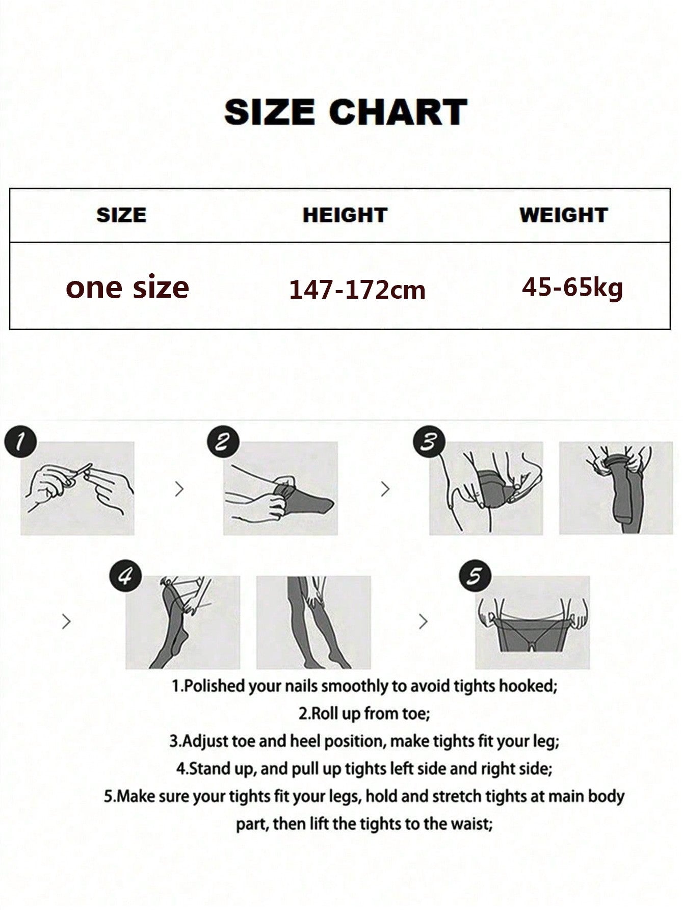 جوارب ضيقة 150 د موحدة اللون شفاف