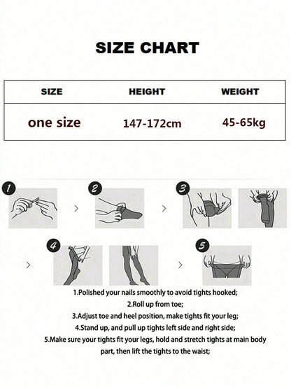 جوارب ضيقة 150 د موحدة اللون شفاف