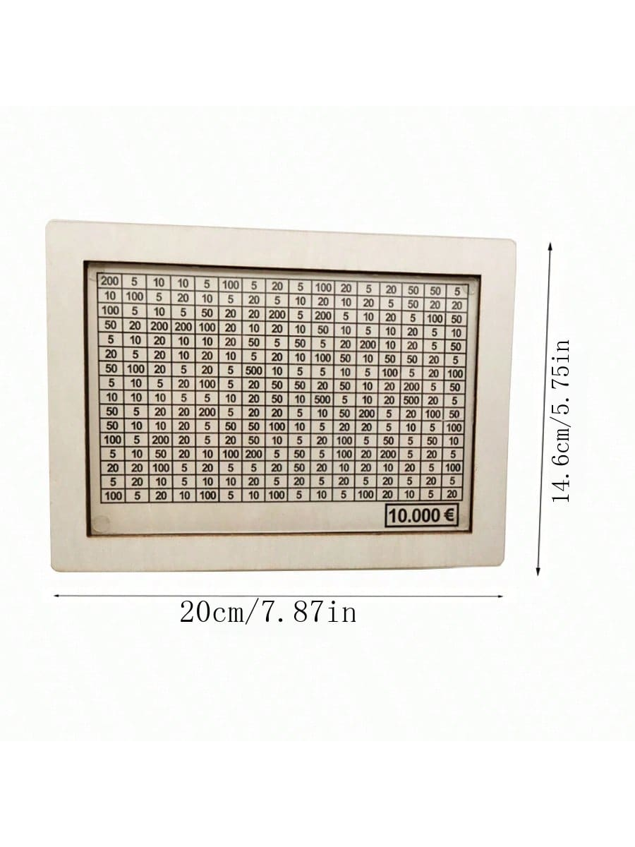 صندوق أموال خشبي أبيض يحتوي على عداد لمكتب المنزل لتوفير النقد