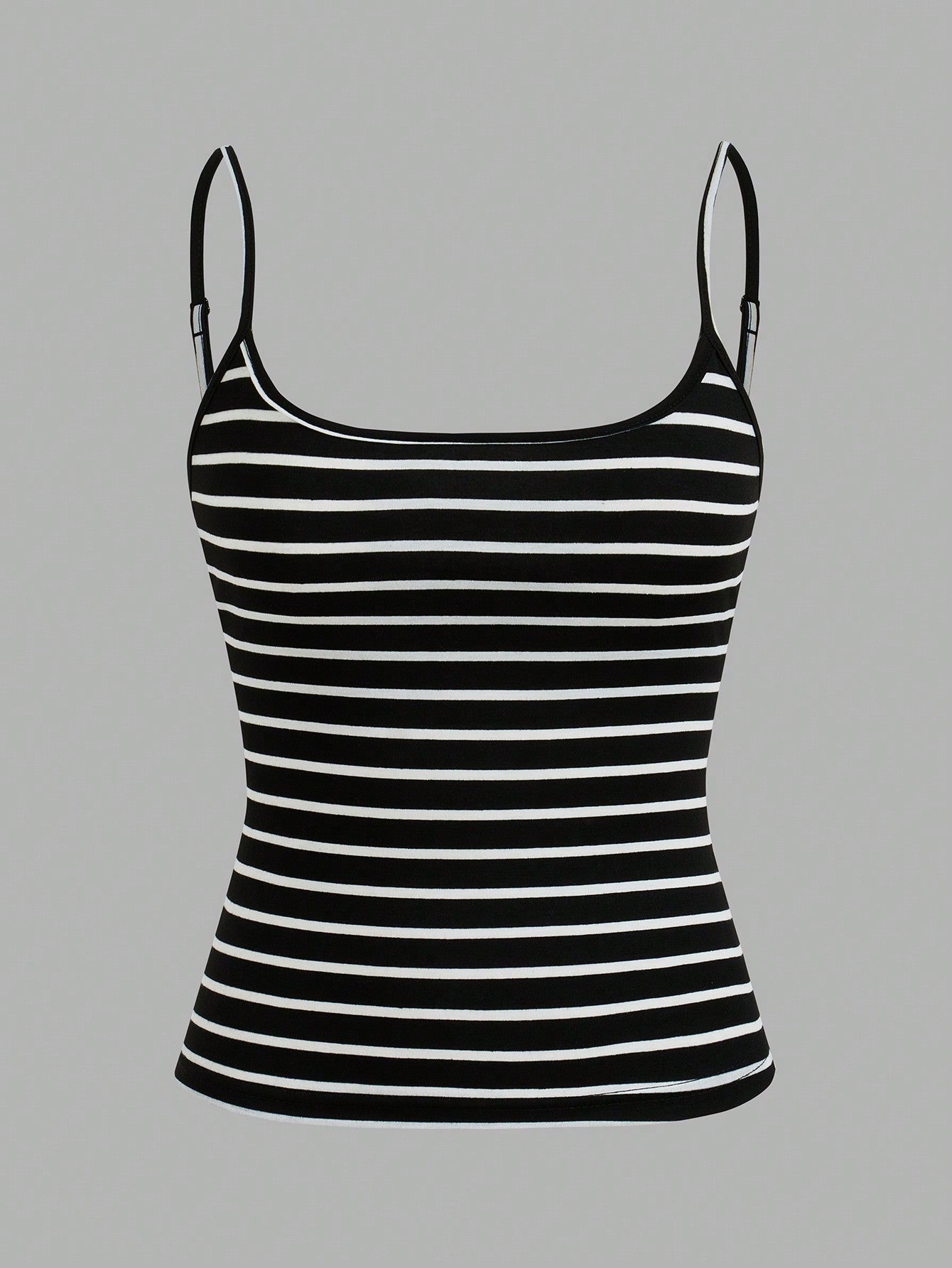 قطع حمالات غير رسمية مخططة باللونين الأسود والأبيض للنساء ،