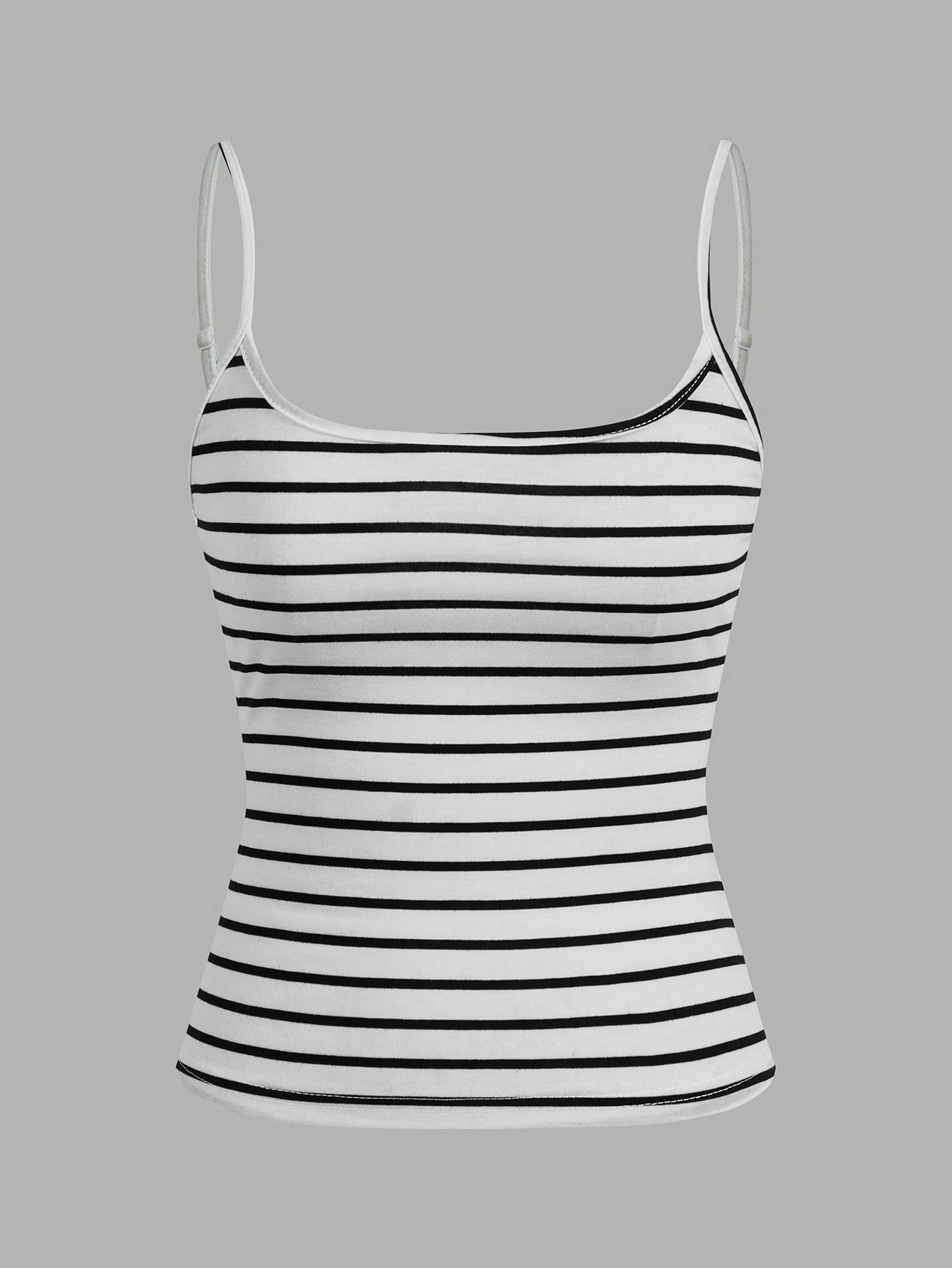 قطع حمالات غير رسمية مخططة باللونين الأسود والأبيض للنساء ،