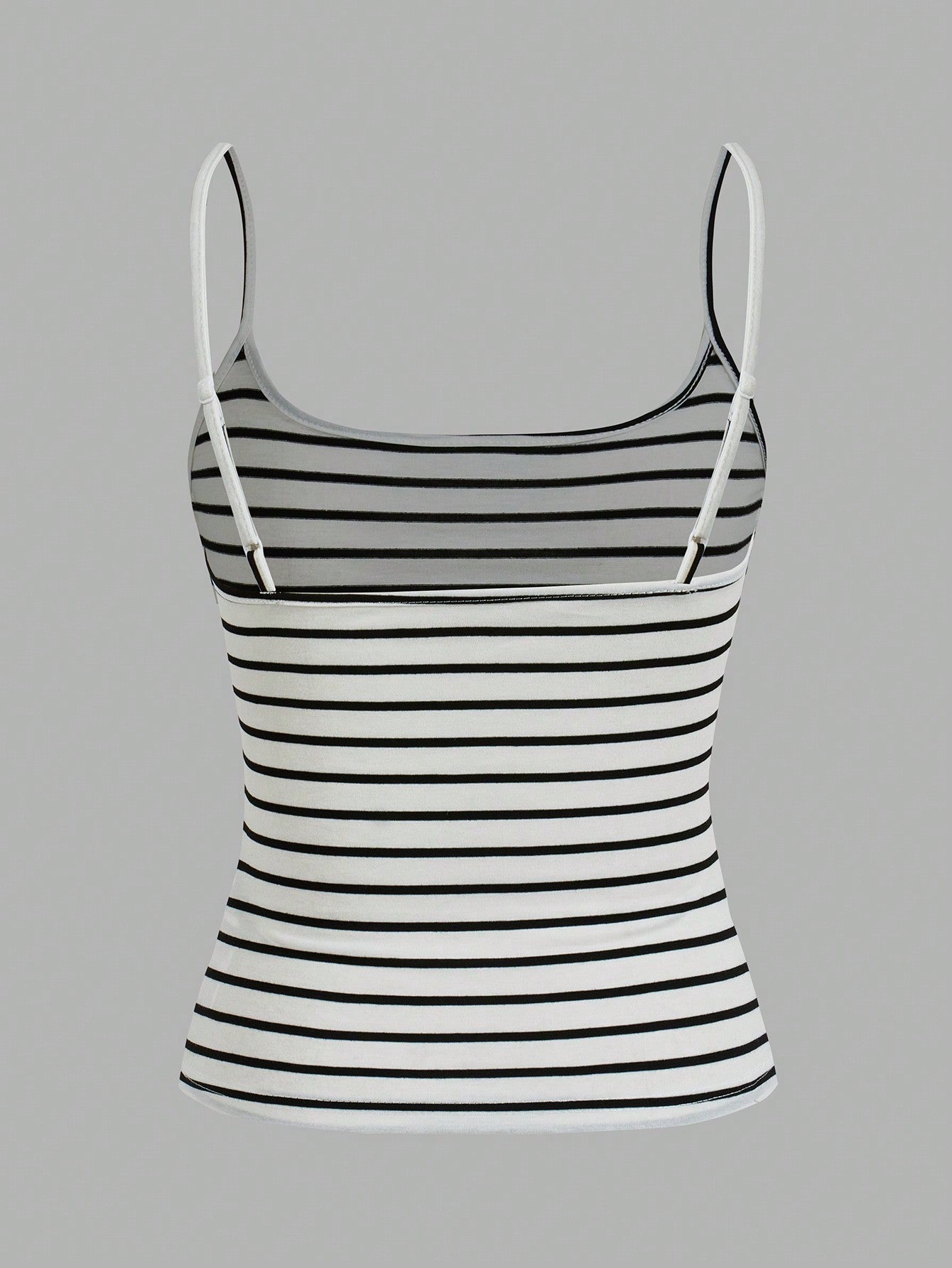 قطع حمالات غير رسمية مخططة باللونين الأسود والأبيض للنساء ،