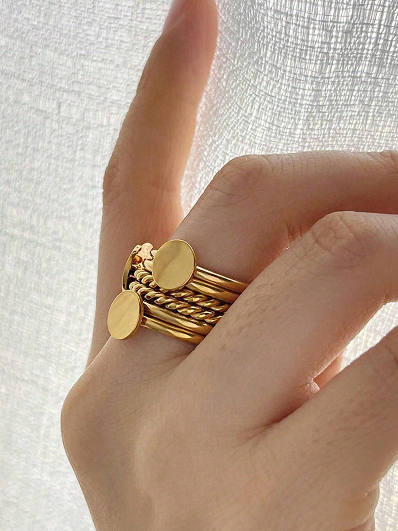 خاتم دائري غير قابل للصدأ لامع , ضد للماء