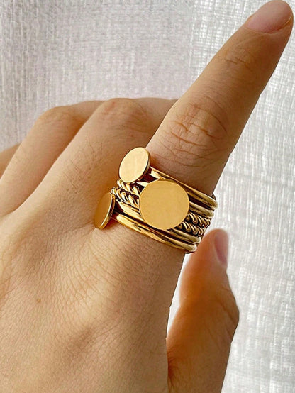 خاتم دائري غير قابل للصدأ لامع , ضد للماء