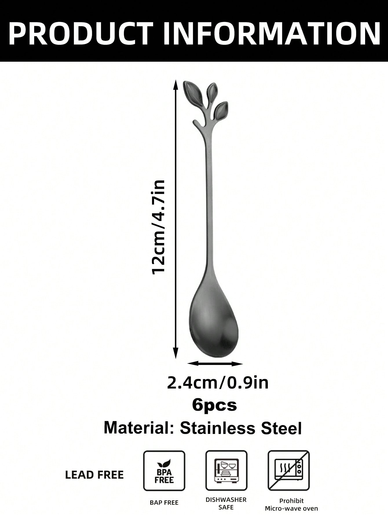 مجموعة ملعقة وشوكة بتصميم أوراق