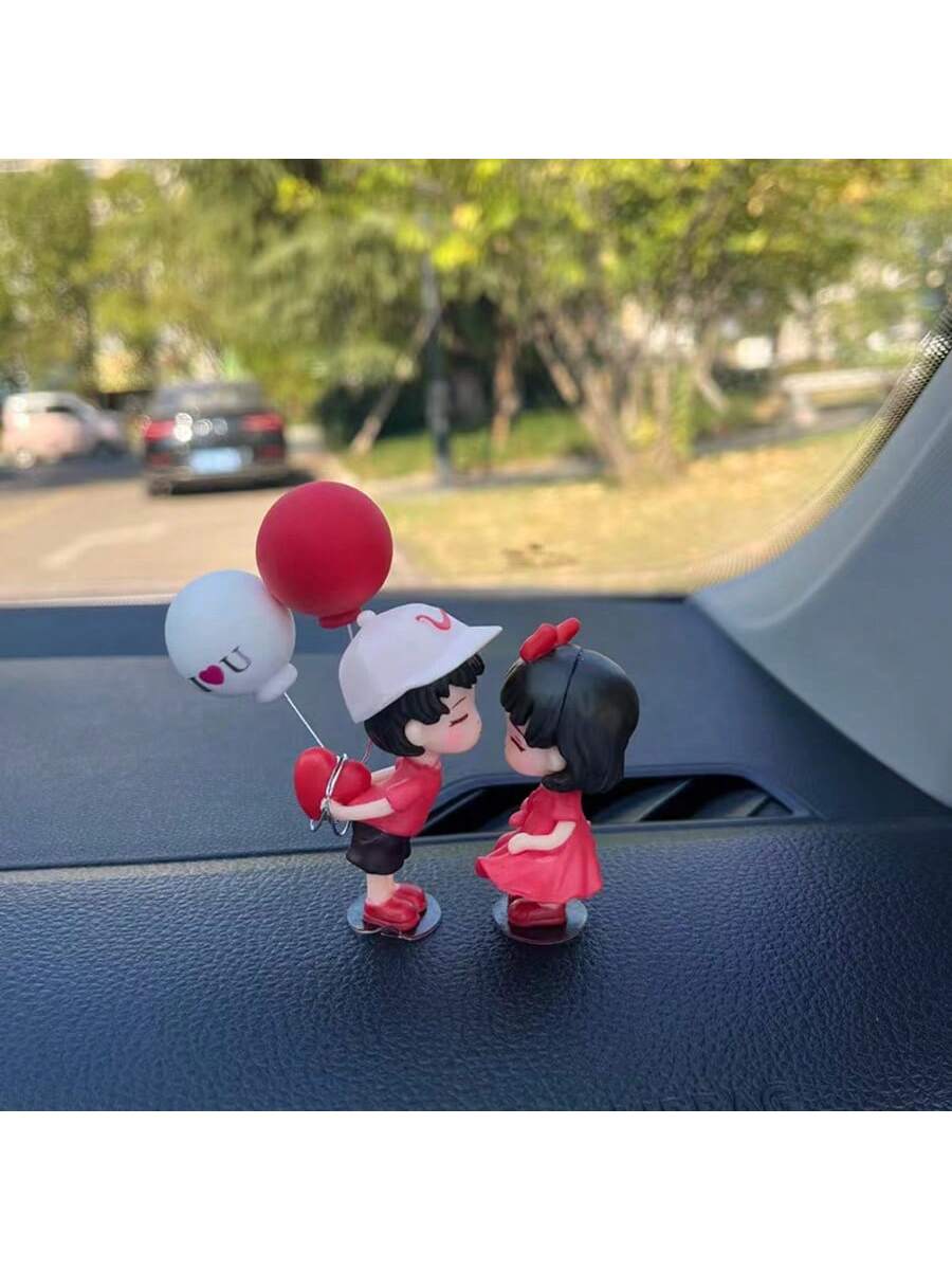 زوج تميمة كرتونية منفذ هواء قلادة , ديكور داخلي للسيارة 2 قطع